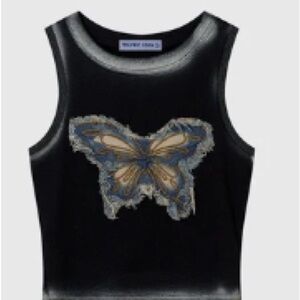 Black Butterfly Tank Top - Aelfric Eden Brand